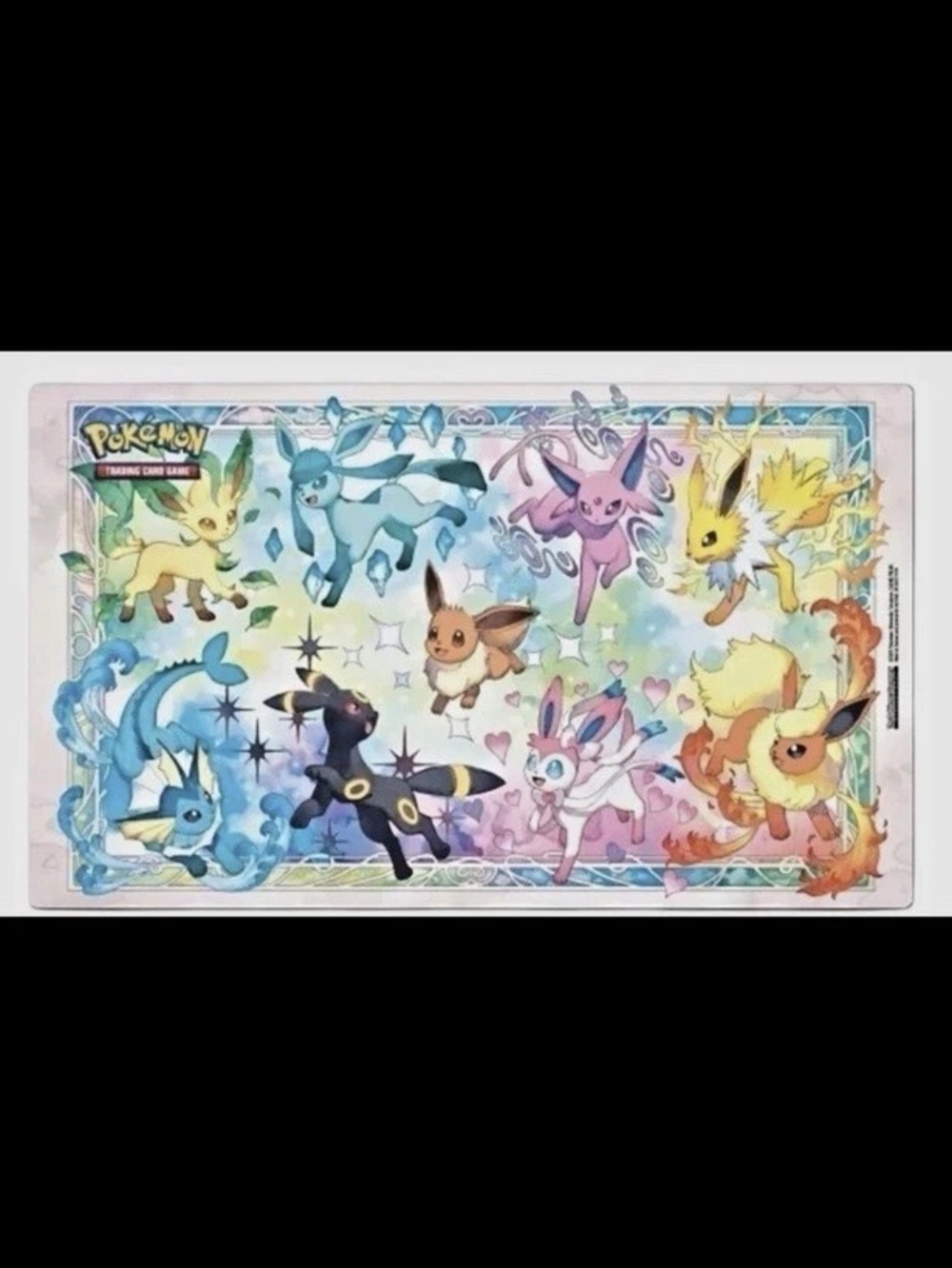 Prismatic trading card mat/mouse pad